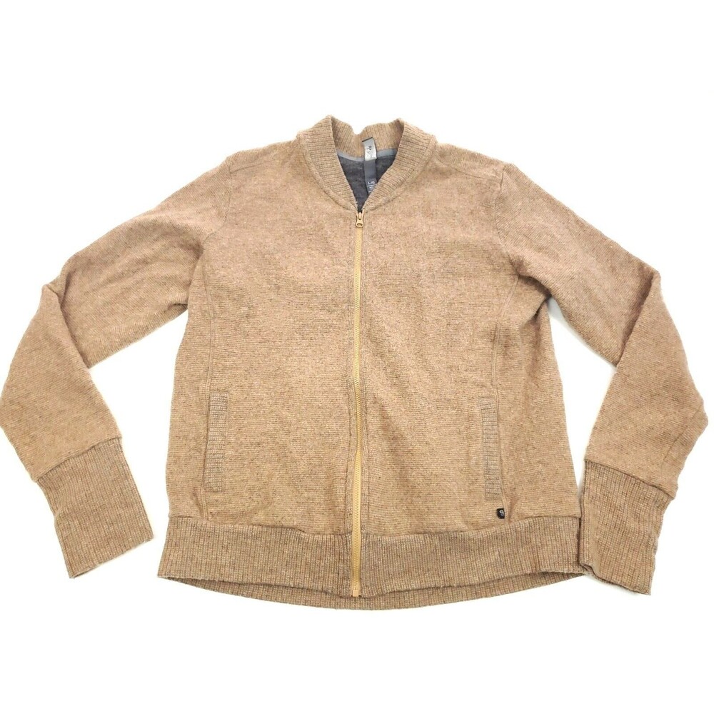 Mountain Hardwear Women's Brown Wool Blend Zip Jacket Size L